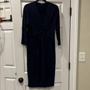 Talbots Navy Long Sleeve Dress